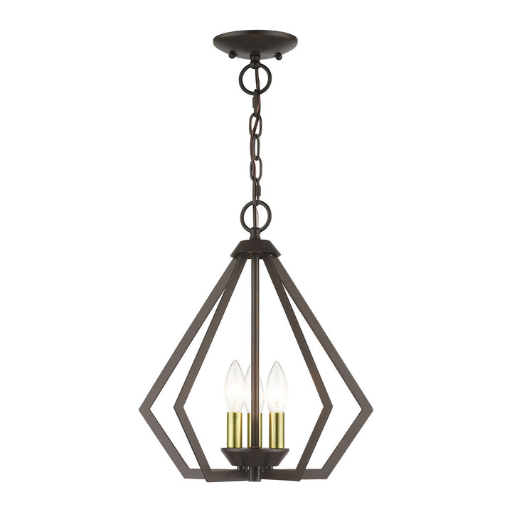 Livex Prism 40923-92 Chandelier Light - English Bronze with Antique Brass