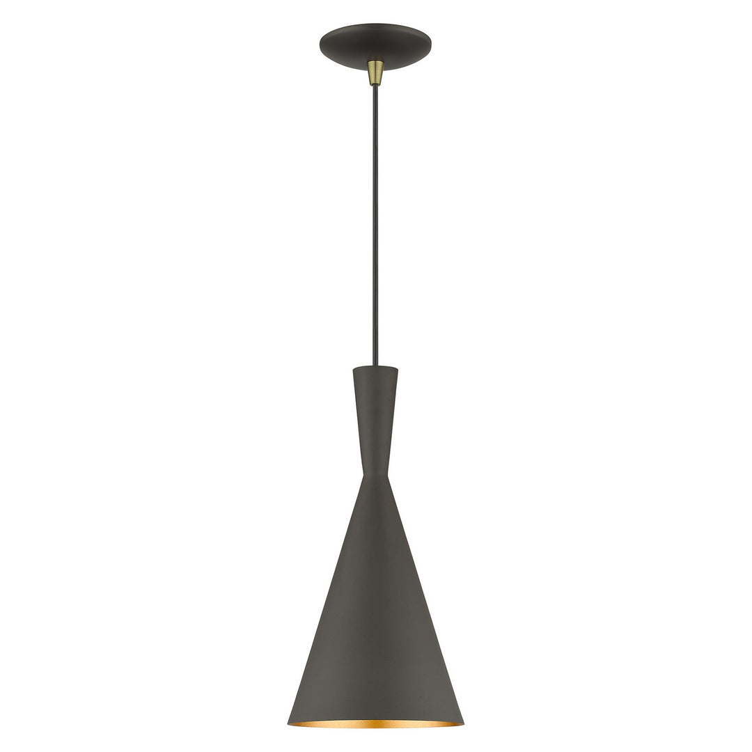 Livex Waldorf 41185-07 Pendant Light - Bronze with Antique Brass