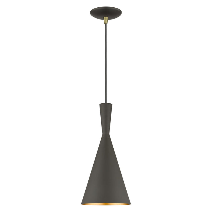 Livex Waldorf 41185-07 Pendant Light - Bronze with Antique Brass