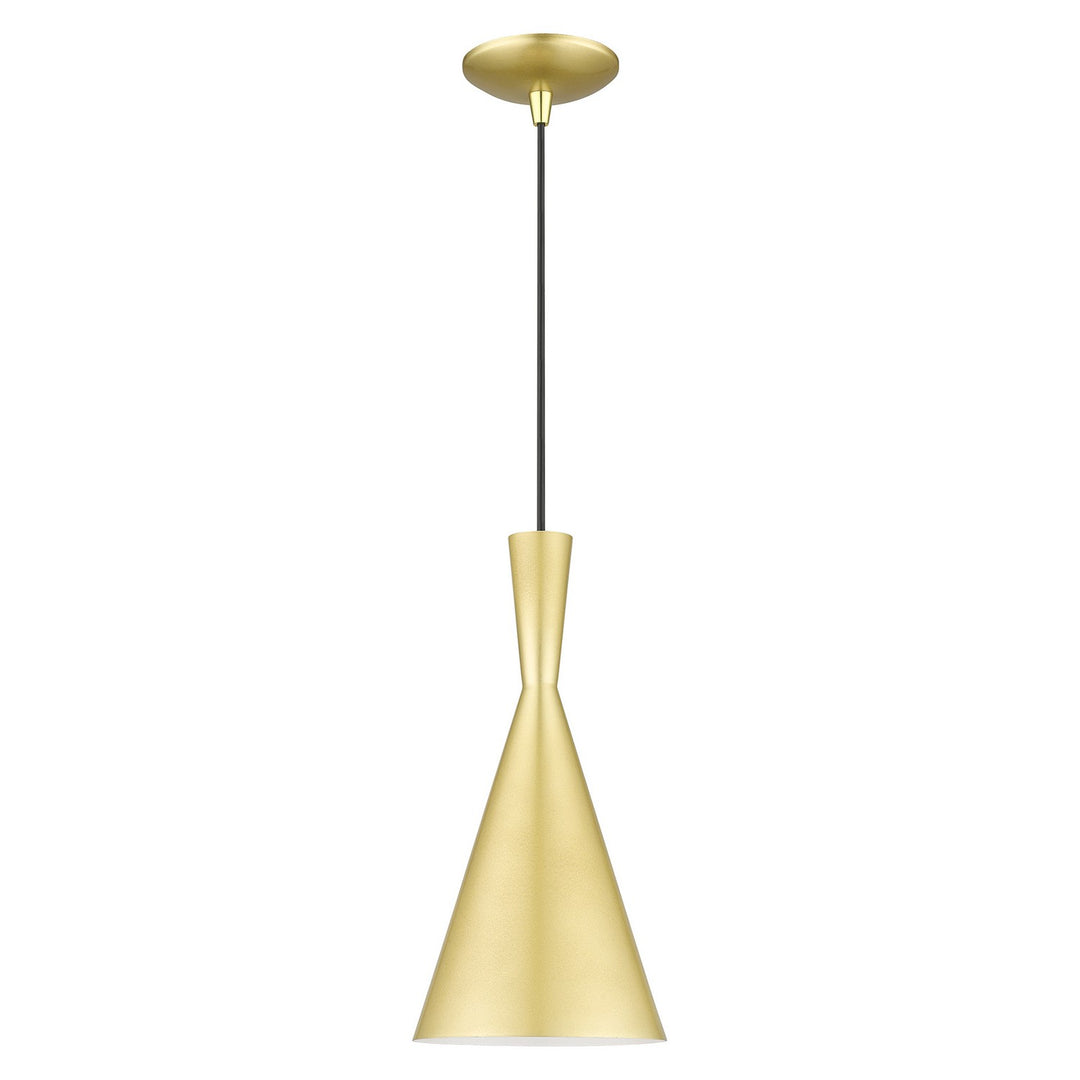 Livex Waldorf 41185-33 Pendant Light - Soft Gold with Polished Brass