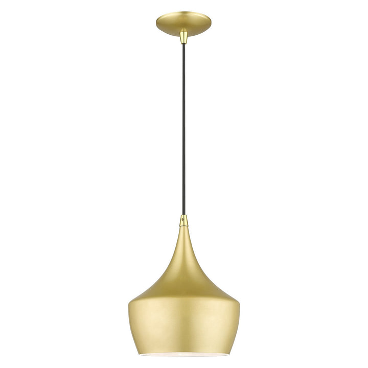 Livex Waldorf 41186-33 Pendant Light - Soft Gold with Polished Brass