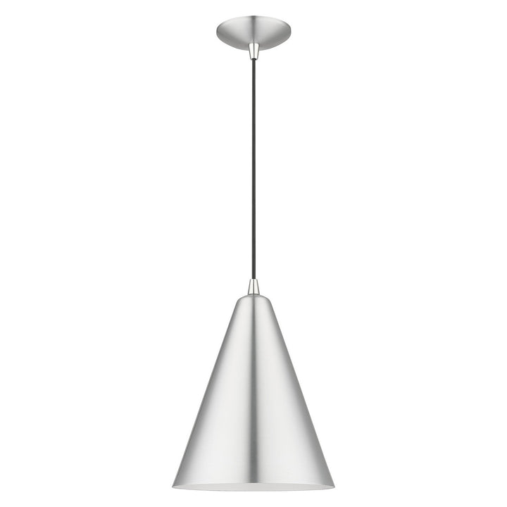 Livex Dulce 41492-66 Pendant Light - Brushed Aluminum with Polished Chrome