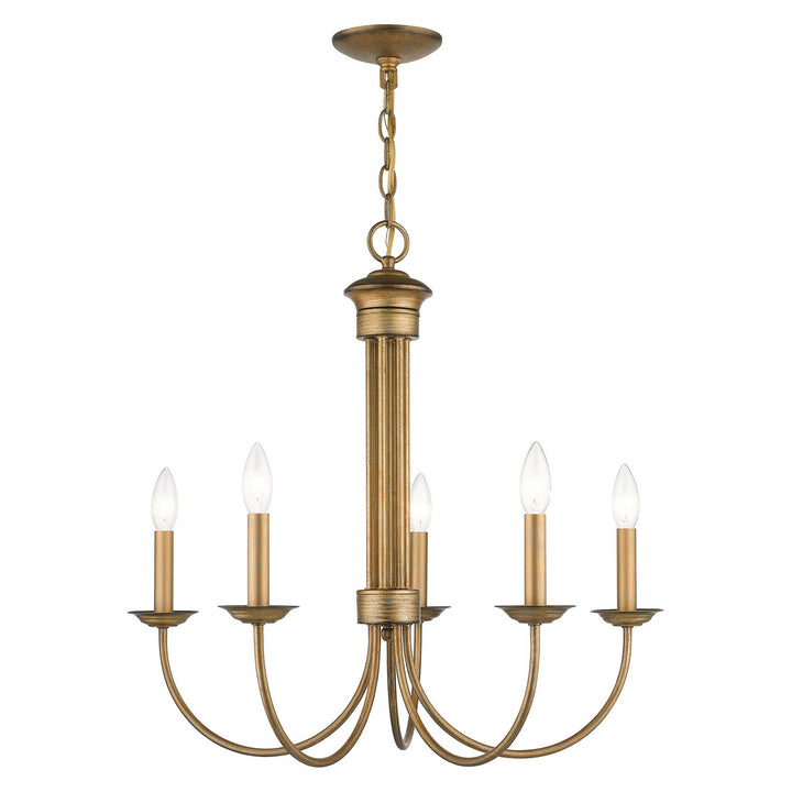 Livex Estate 42685-48 Chandelier Light - Antique Gold Leaf