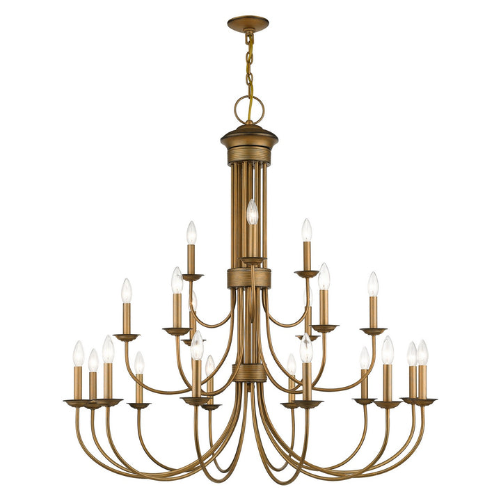 Livex Estate 42688-48 Chandelier Light - Antique Gold Leaf