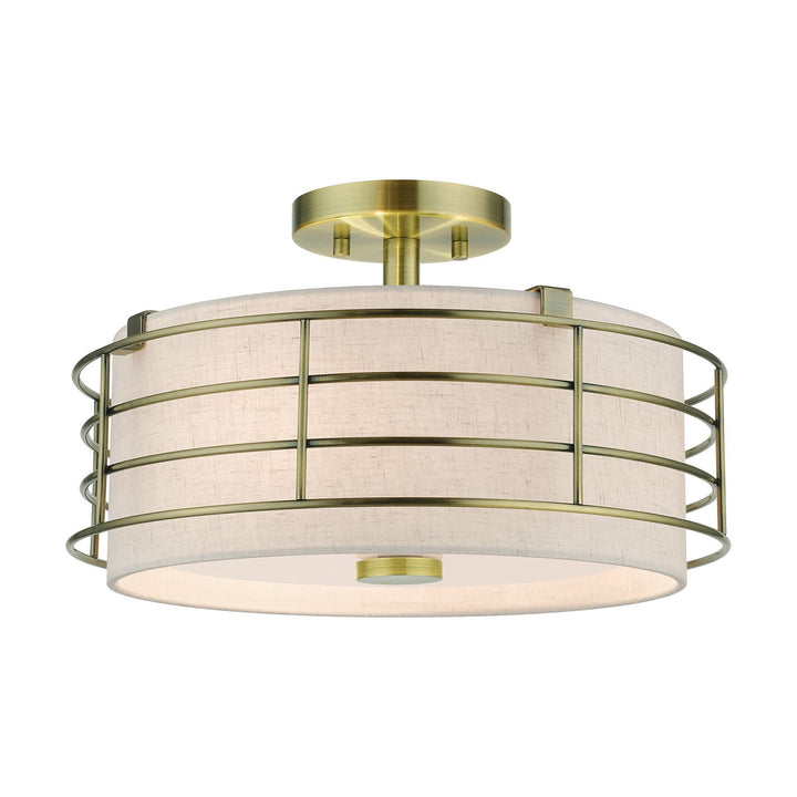 Livex Blanchard 55118-01 Ceiling Light - Antique Brass