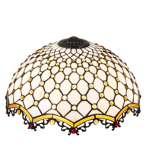Meyda Tiffany Lighting 132693 Diamond & Jewel Shade Lamp Shade Bronze / Dark