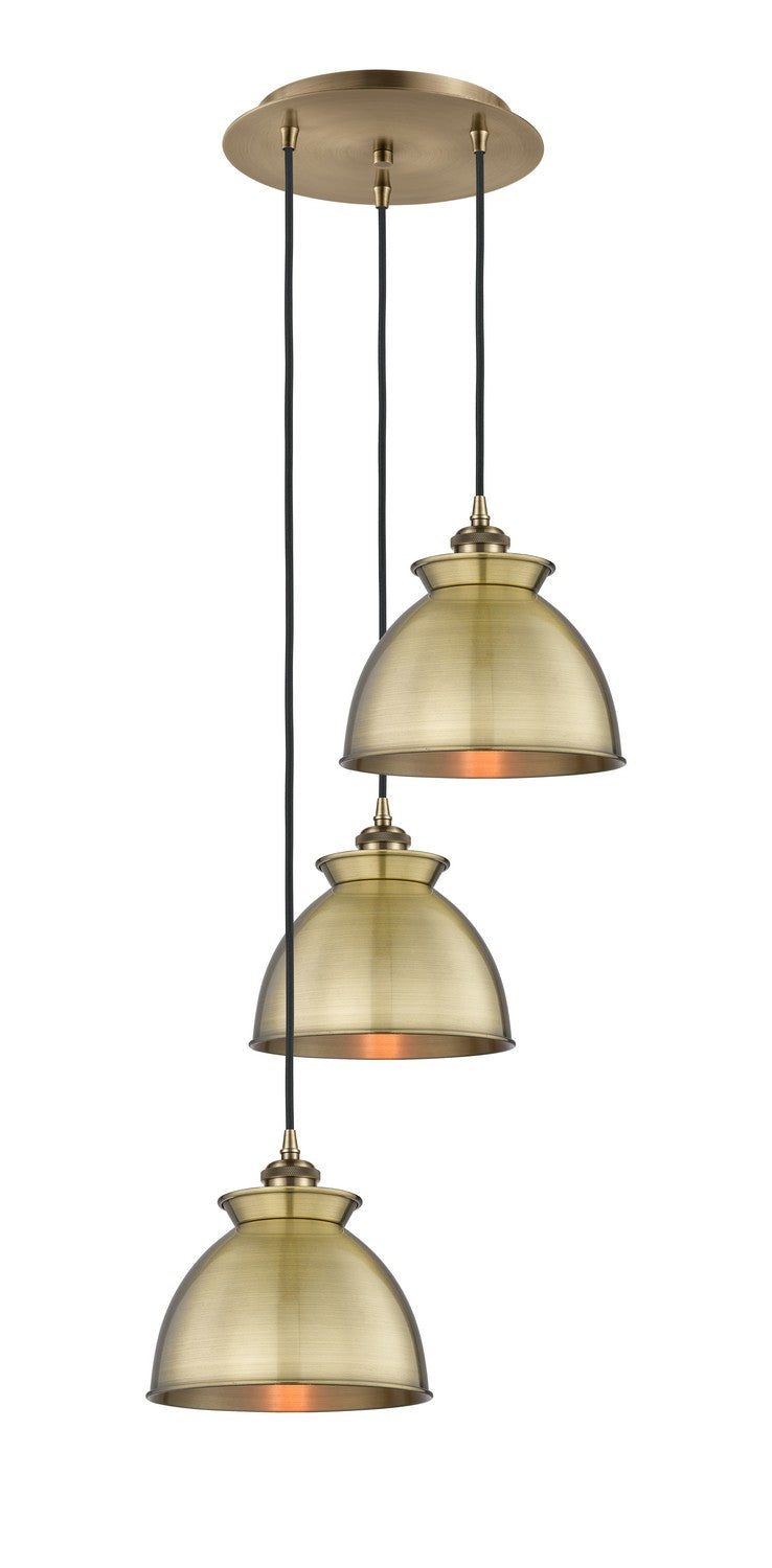 Innovations Downtown Urban 113B-3P-AB-M14-AB Chandelier Light - Antique Brass
