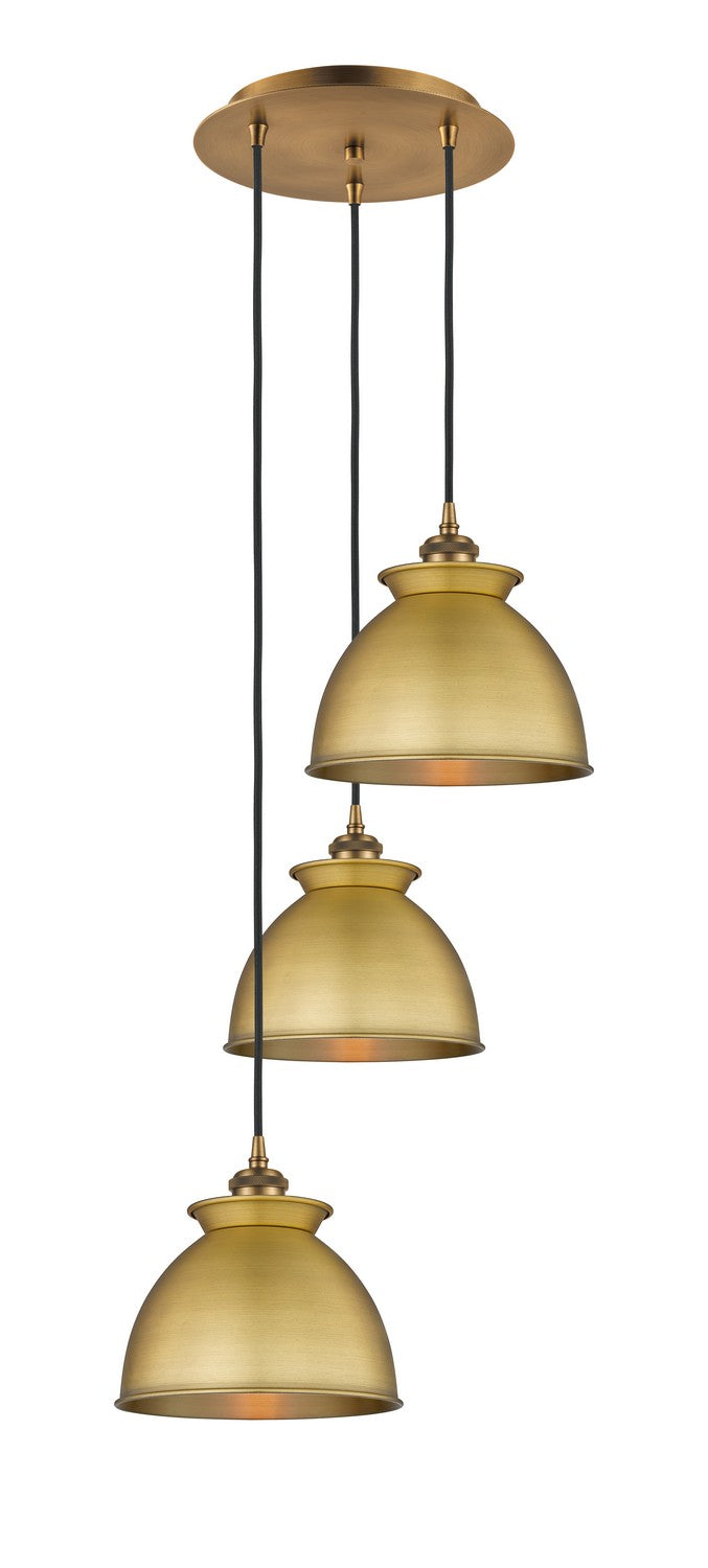 Innovations Downtown Urban 113B-3P-BB-M14-BB Chandelier Light - Brushed Brass