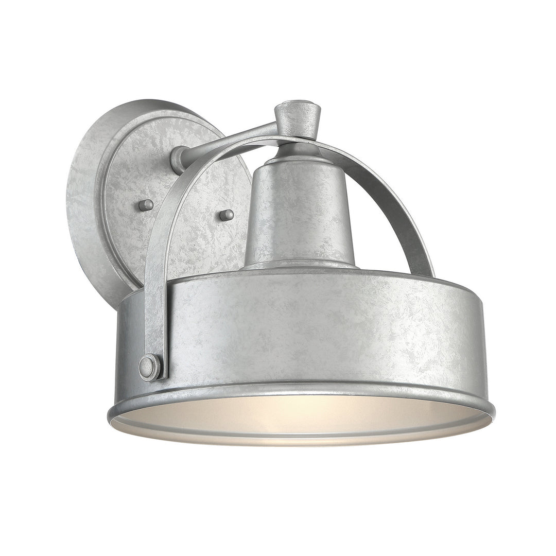 Designers Fountain 33121-GA Portland One Light Wall Lantern Outdoor Pewter, Nickel, Silver