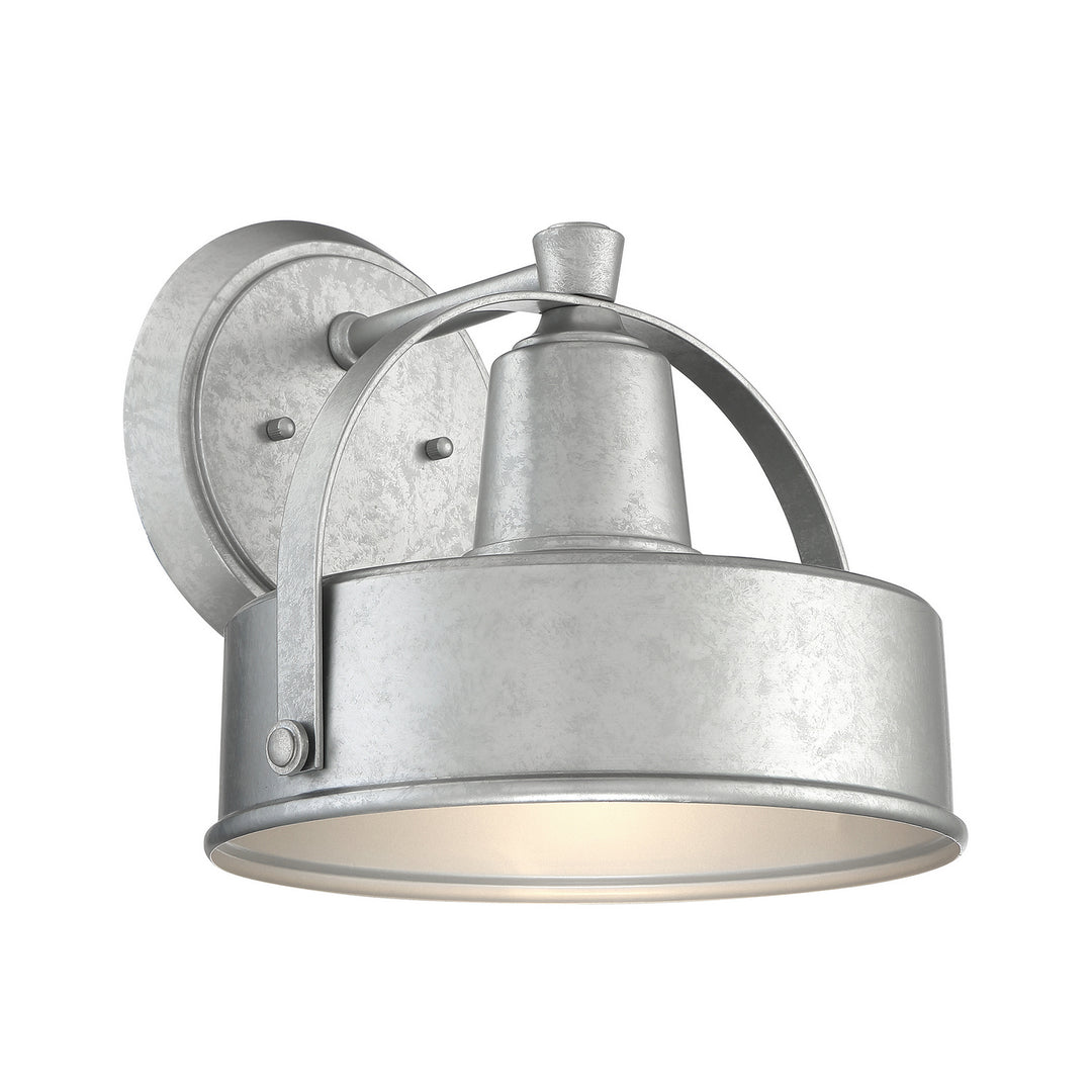 Designers Fountain 33131-GA Portland One Light Wall Lantern Outdoor Pewter, Nickel, Silver