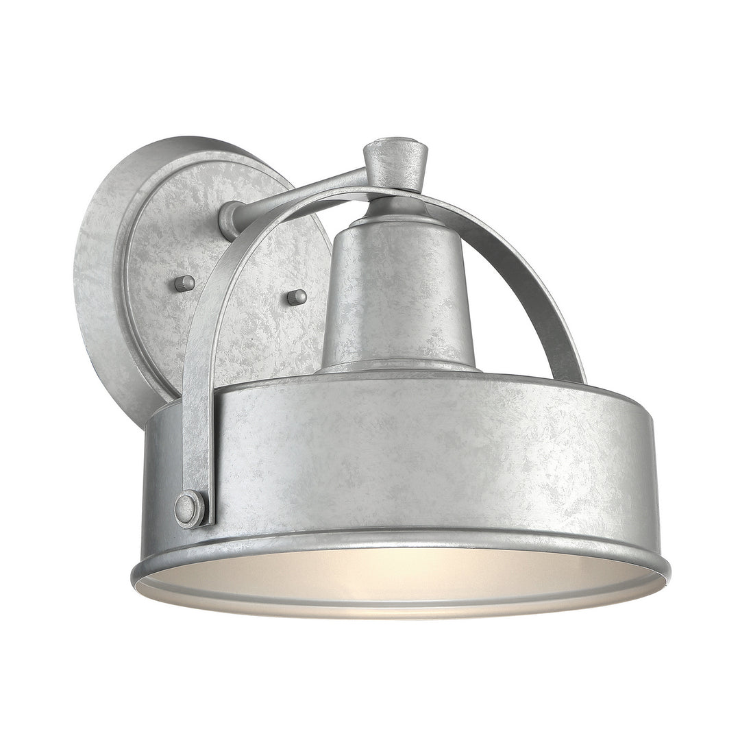 Designers Fountain 33141-GA Portland One Light Wall Lantern Outdoor Pewter, Nickel, Silver