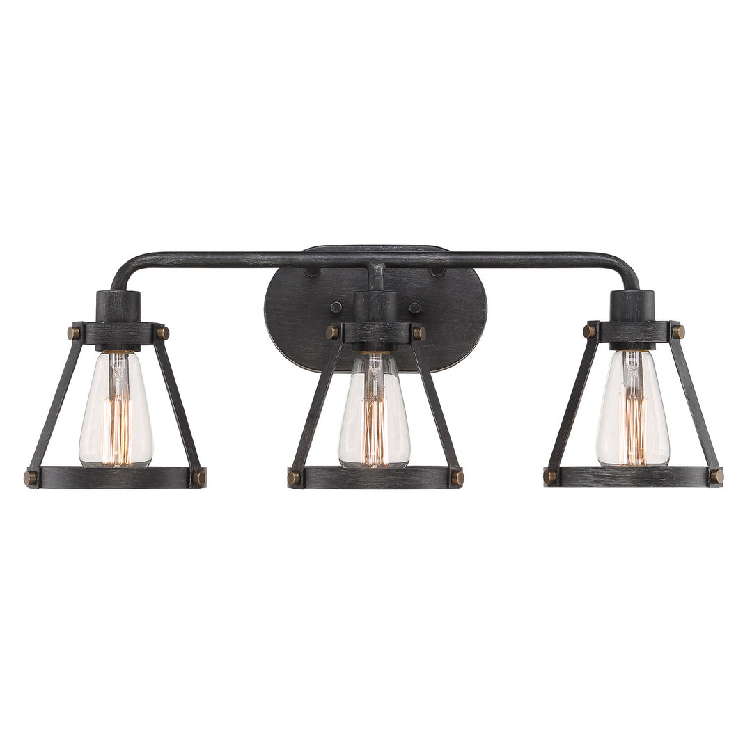 Designers Fountain Wicker Park D212M-3B-WP Bath Vanity Light 25 in. wide - Weathered Pewter