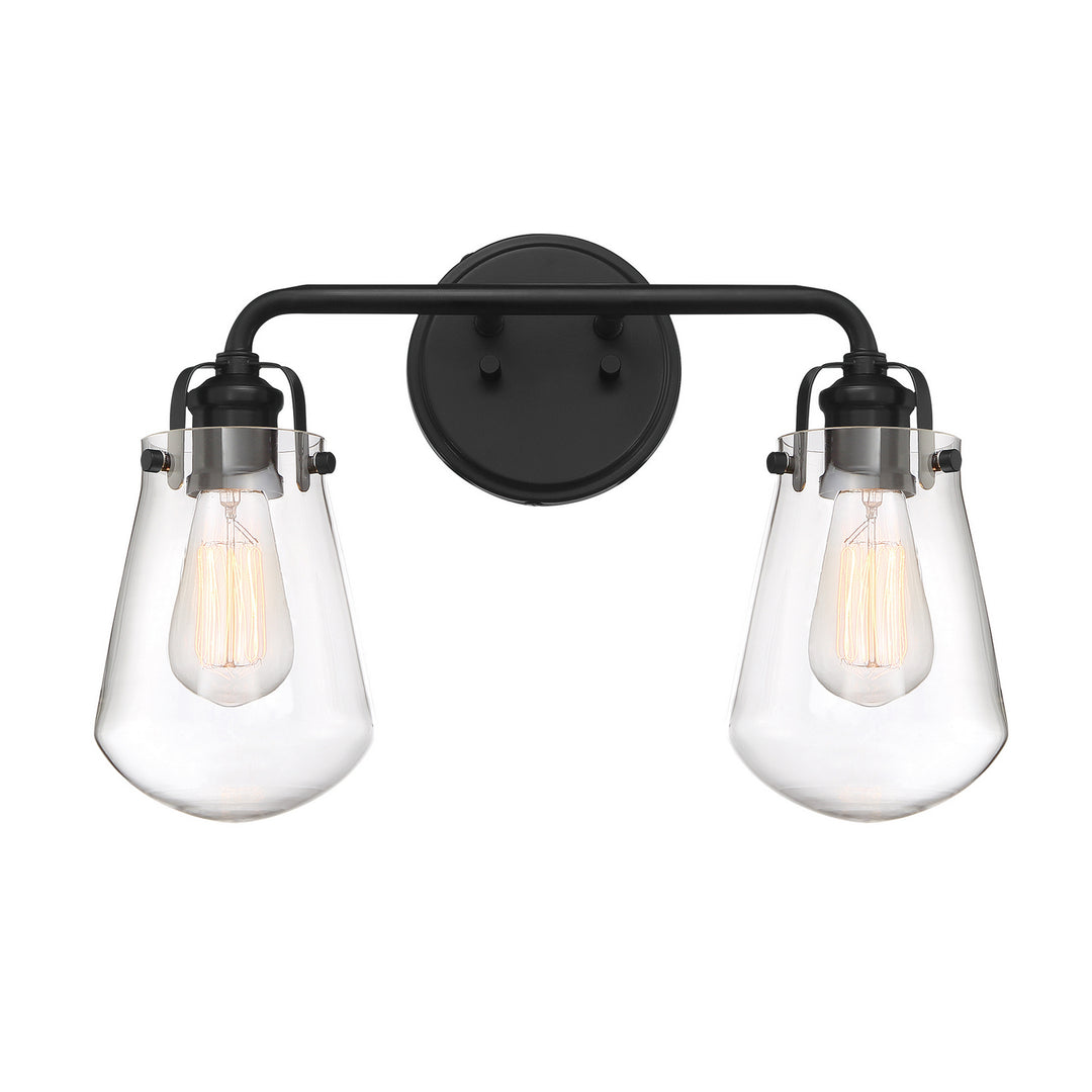 Designers Fountain Elliott D216M-2B-MB Bath Vanity Light 16 in. wide - Matte Black
