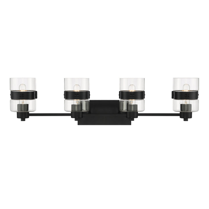 Designers Fountain Midnight LA D222M-4B-MB Bath Vanity Light 33 in. wide - Matte Black