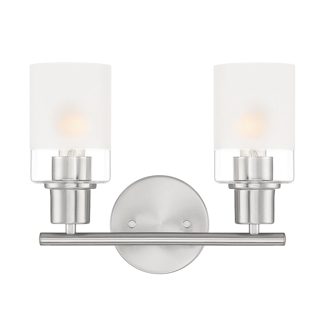 Designers Fountain Cedar Lane D236M-2B-BN Bath Vanity Light 13 in. wide - Brushed Nickel