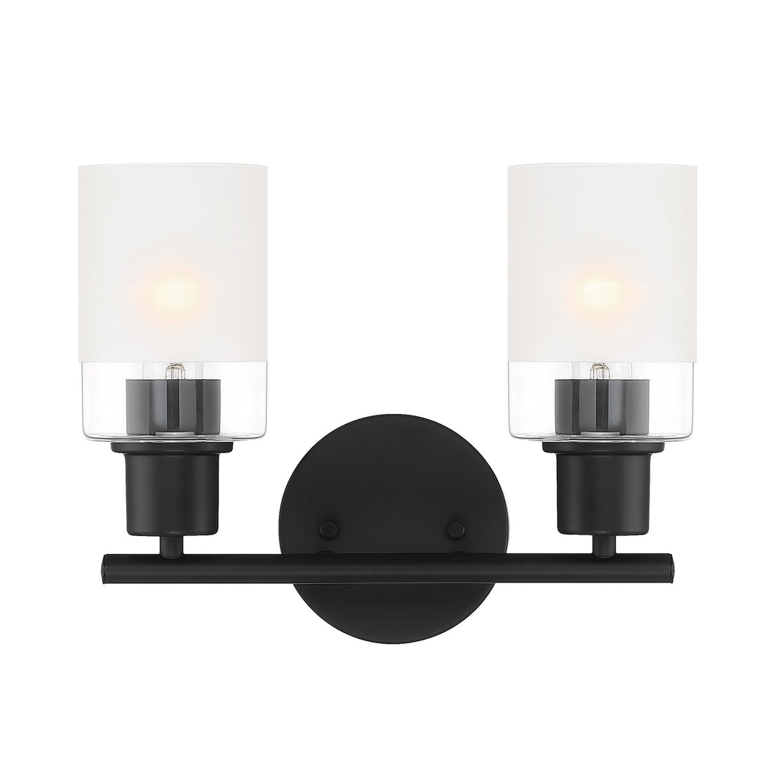 Designers Fountain Cedar Lane D236M-2B-MB Bath Vanity Light 13 in. wide - Matte Black