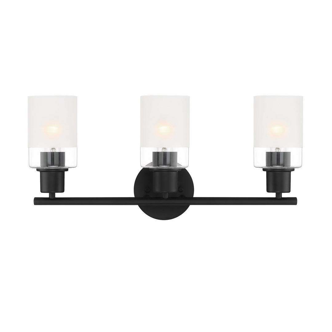 Designers Fountain Cedar Lane D236M-3B-MB Bath Vanity Light 22 in. wide - Matte Black