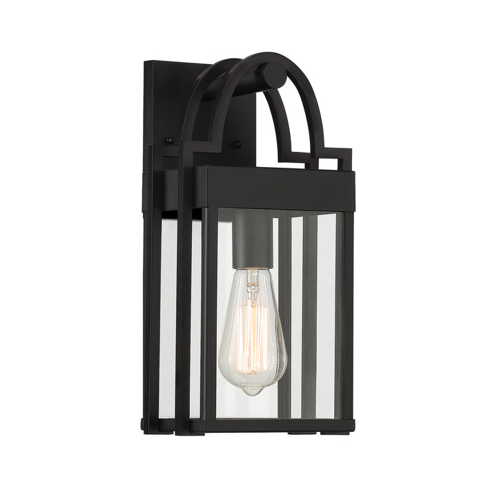 Designers Fountain D240M-7OW-MB Monroe One Light Wall Lantern Outdoor Black