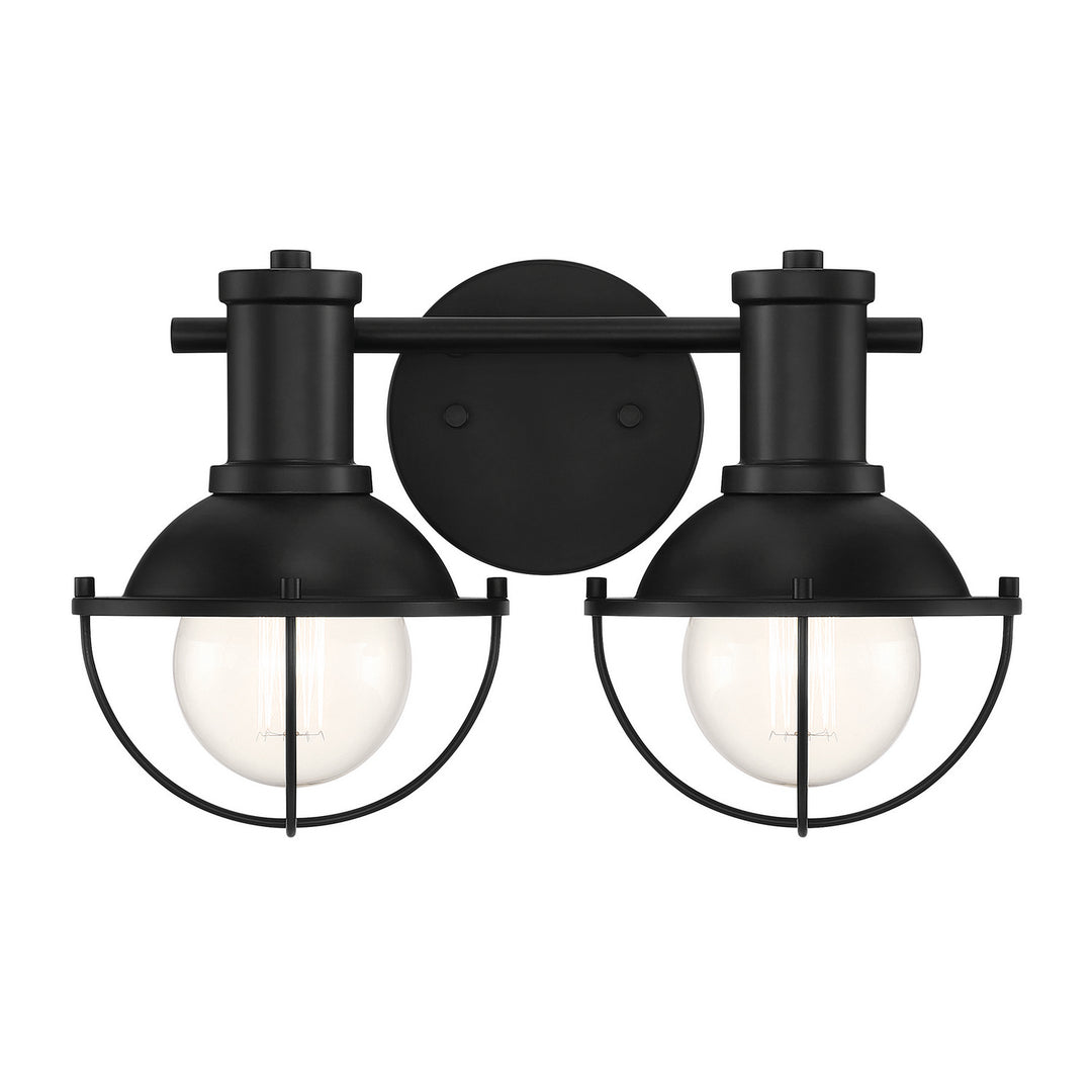 Designers Fountain Dalton D243M-2B-MB Bath Vanity Light 15 in. wide - Matte Black