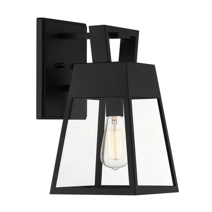 Designers Fountain D244M-8OW-MB Cooper One Light Wall Lantern Outdoor Black