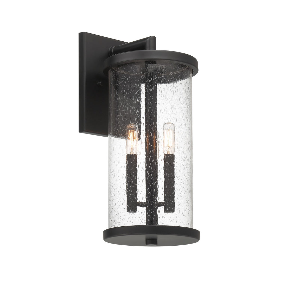 Designers Fountain D298C-8EW-MB Otto Three Light Wall Lantern Outdoor Black