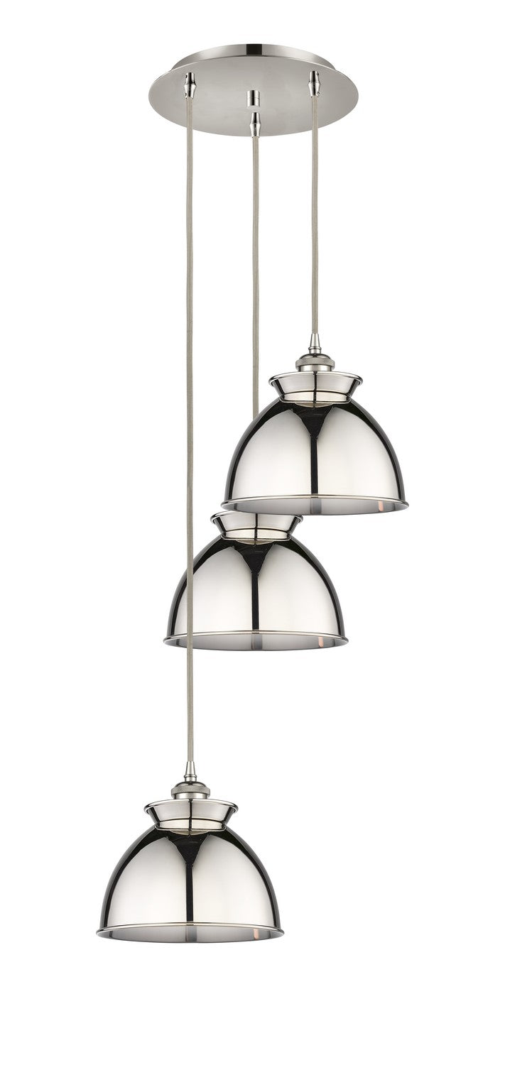 Innovations Downtown Urban 113B-3P-PN-M14-PN Chandelier Light - Polished Nickel