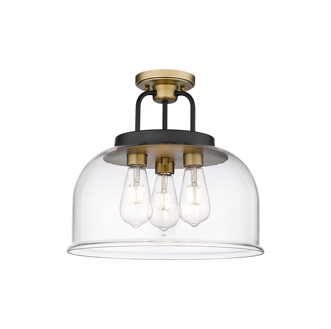 Innovations Downtown Urban 239-3C-BBB-G239-15CL Ceiling Light - Black Brushed Brass