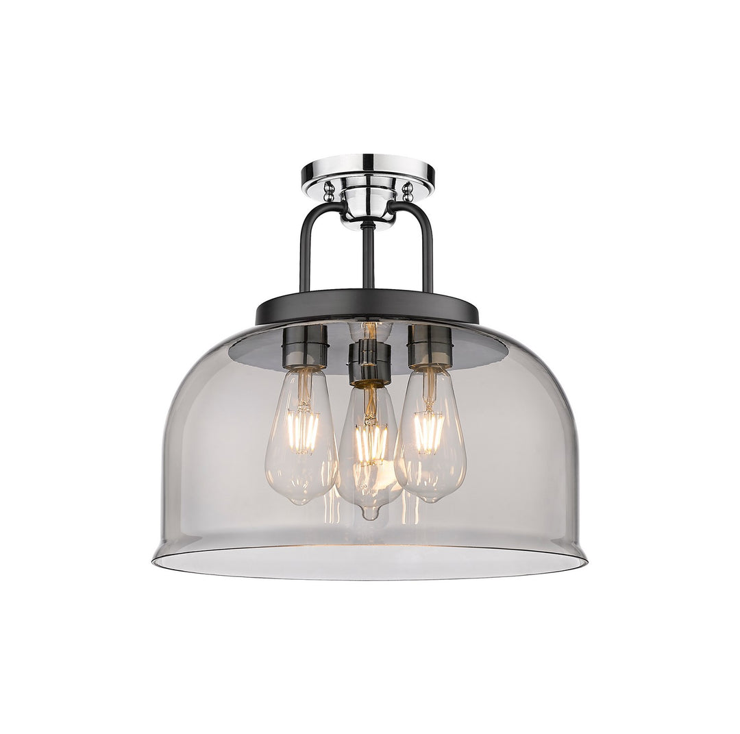 Innovations Downtown Urban 239-3C-BPC-G239-15SM Ceiling Light - Black Polished Chrome