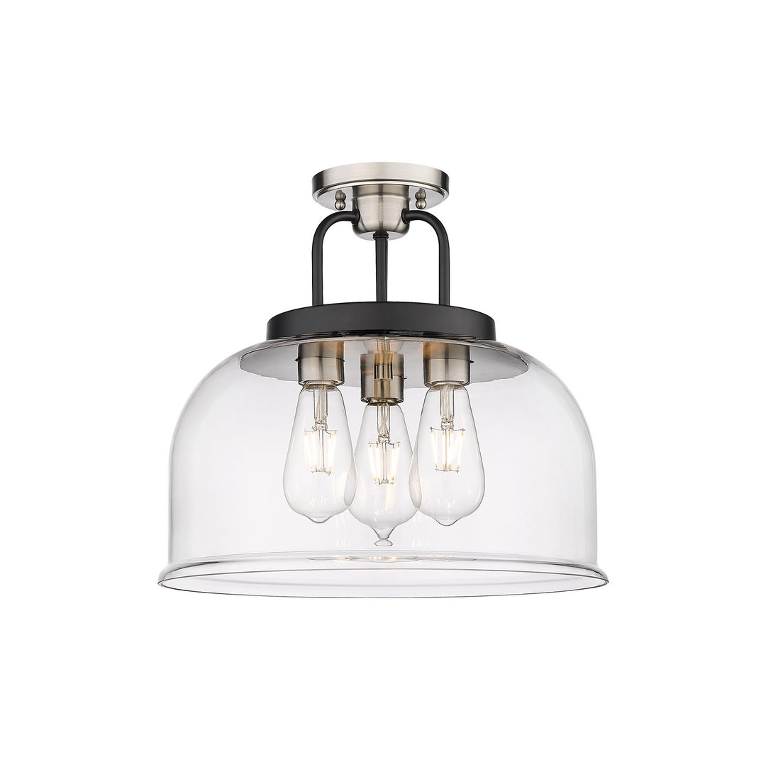 Innovations Downtown Urban 239-3C-BSN-G239-15CL Ceiling Light - Black Satin Nickel