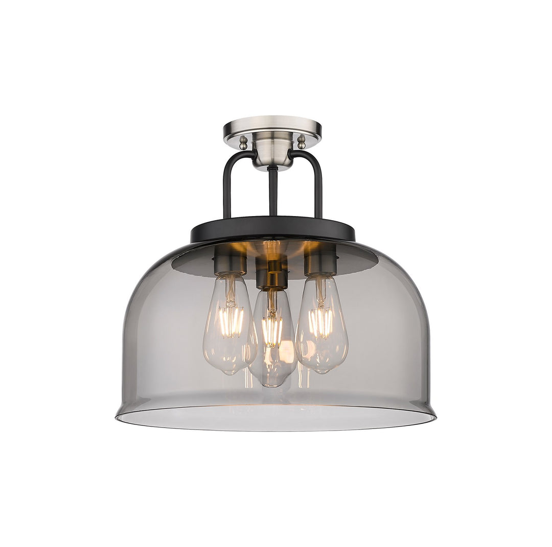 Innovations Downtown Urban 239-3C-BSN-G239-15SM Ceiling Light - Black Satin Nickel