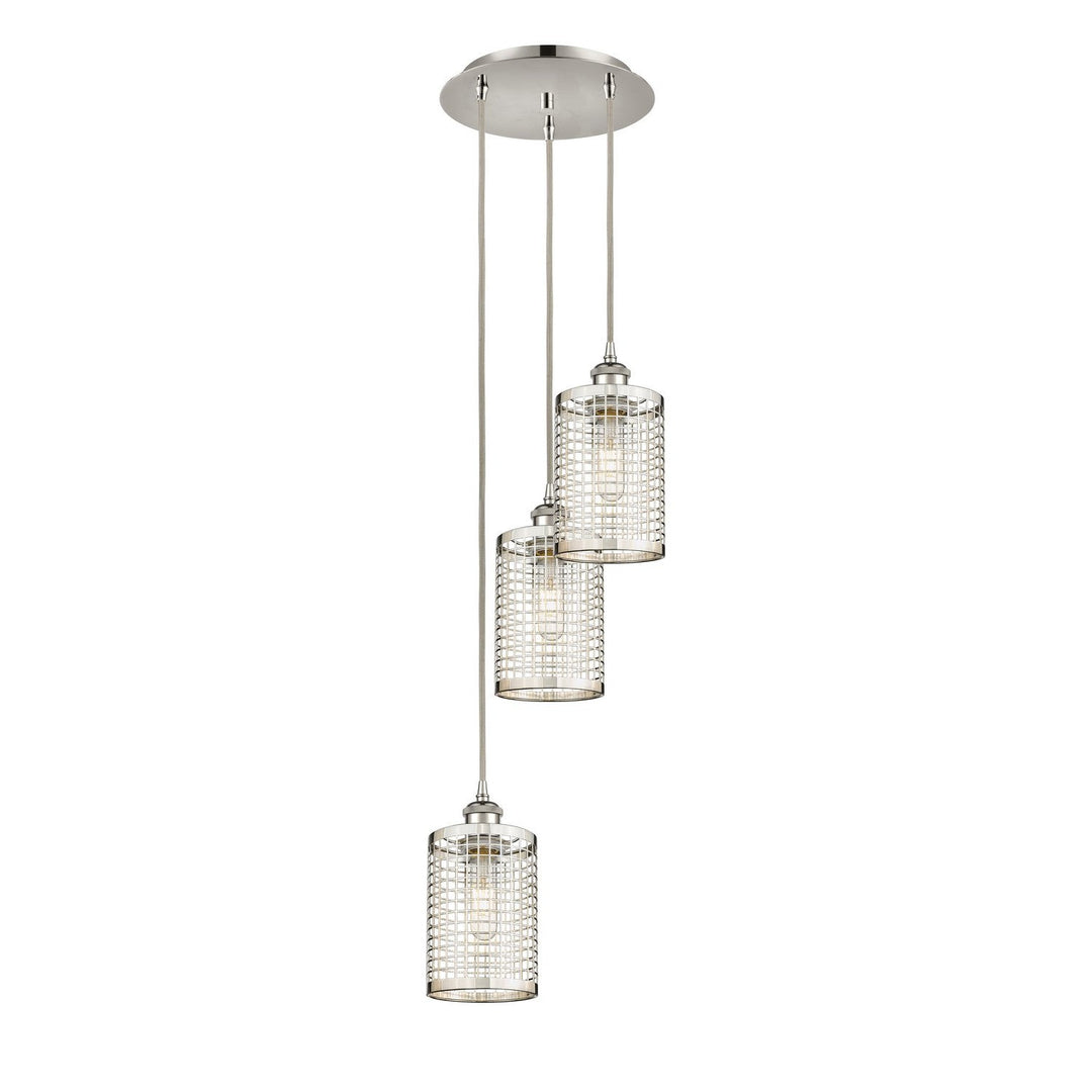 Innovations Downtown Urban 113B-3P-PN-M18-PN Chandelier Light - Polished Nickel