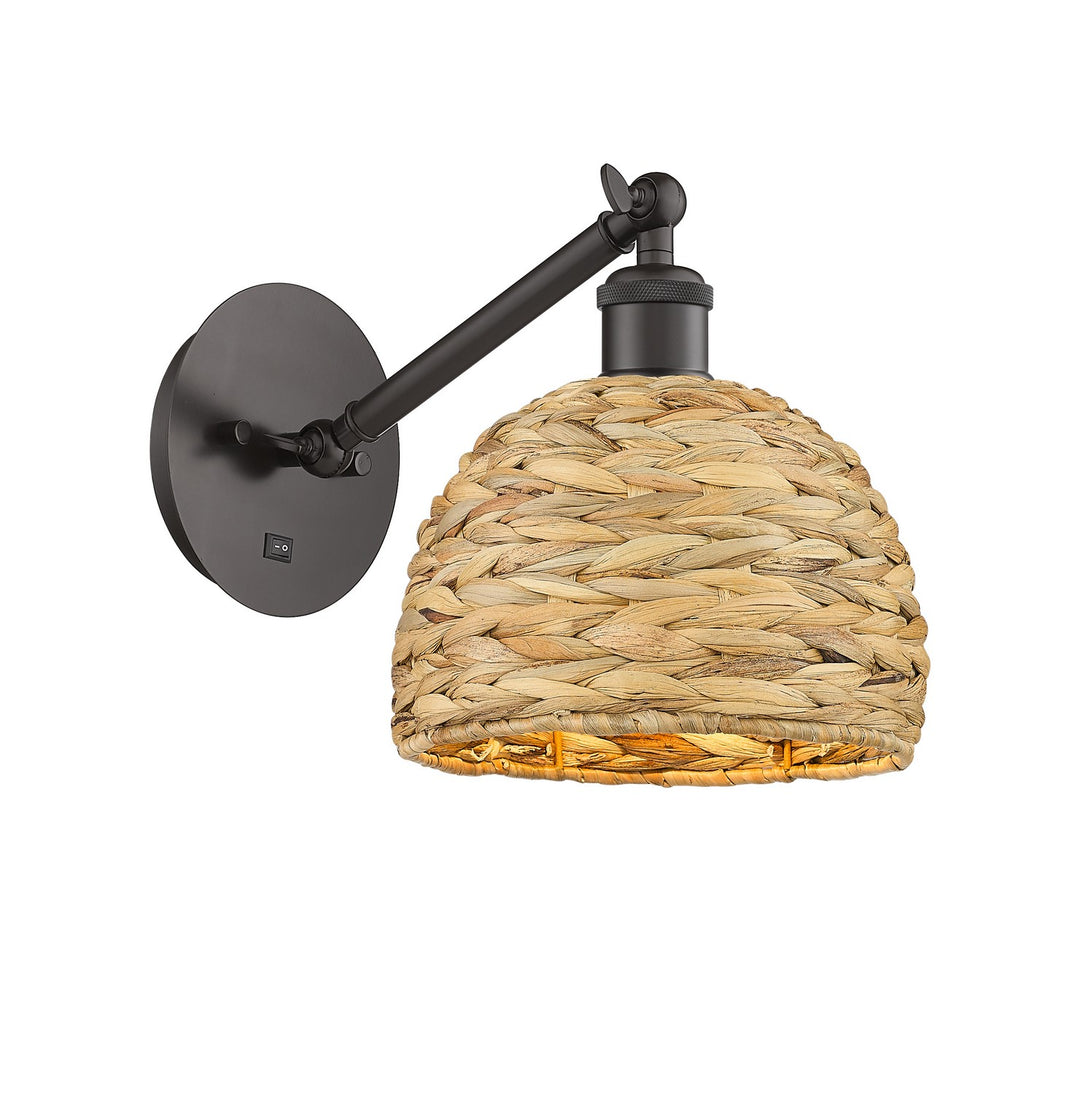 Innovations Downtown Urban 317-1W-OB-RBD-8-NAT Wall Sconce Light - Oil Rubbed Bronze