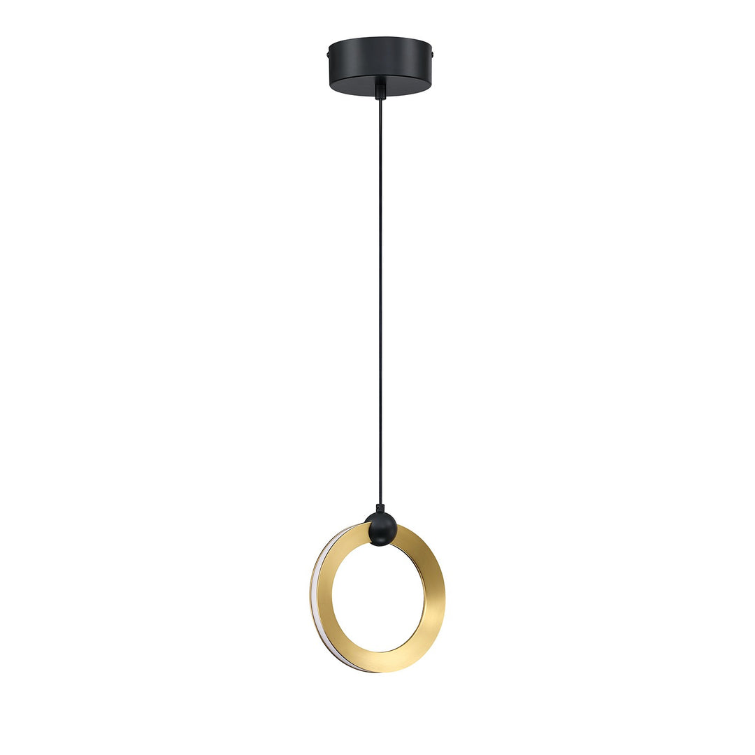 Kendal Circols PF328-1L-BLK/BRS Pendant Light - Black & Brass