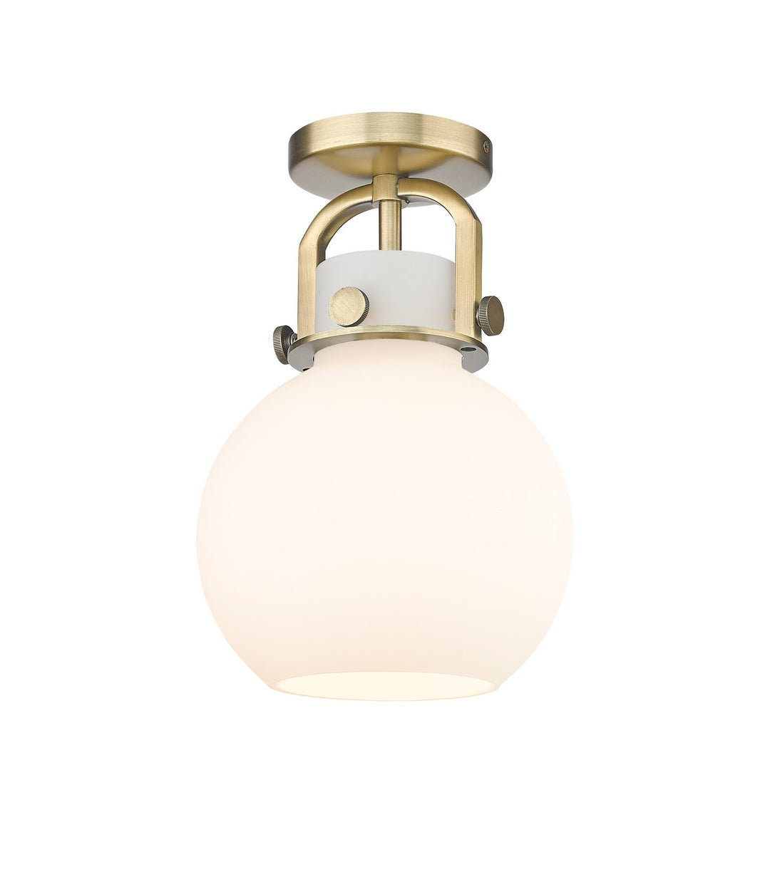 Innovations Downtown Urban 410-1F-BB-G410-8WH Ceiling Light - Brushed Brass