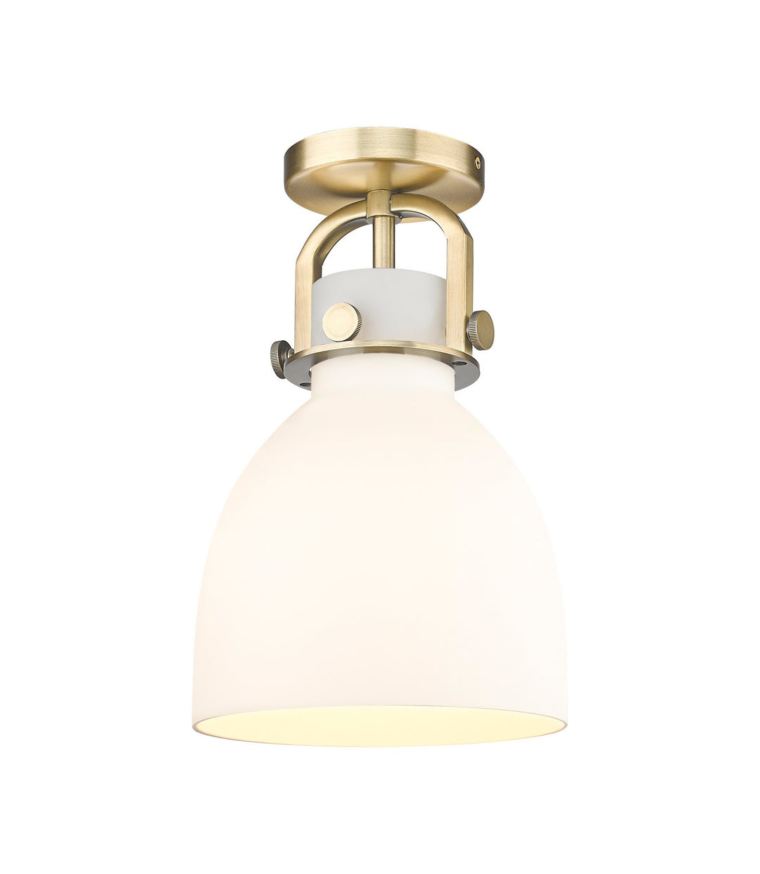 Innovations Downtown Urban 410-1F-BB-G412-8WH Ceiling Light - Brushed Brass