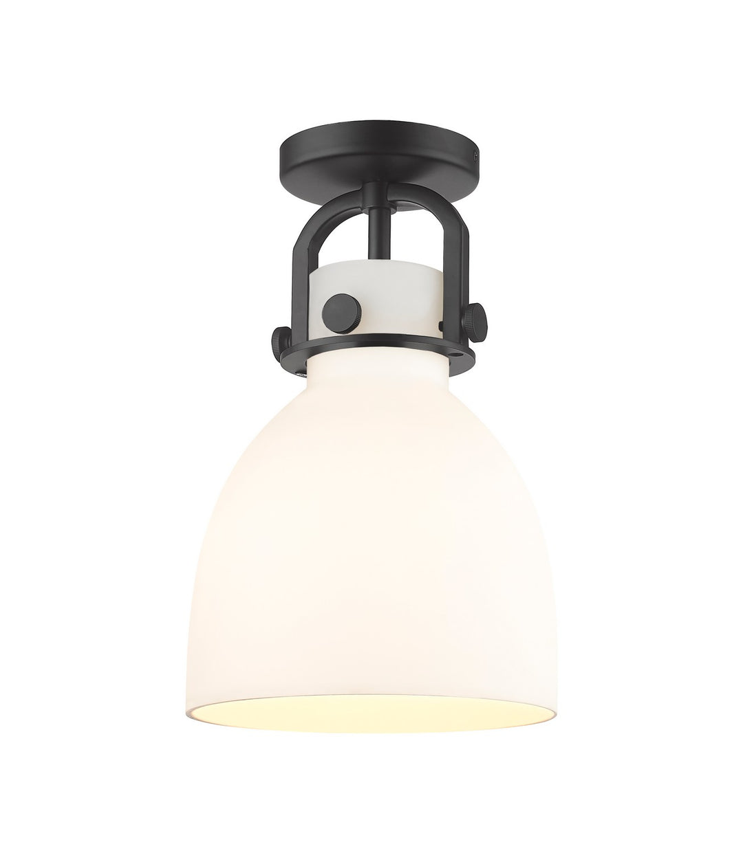 Innovations Downtown Urban 410-1F-BK-G412-8WH Ceiling Light - Matte Black