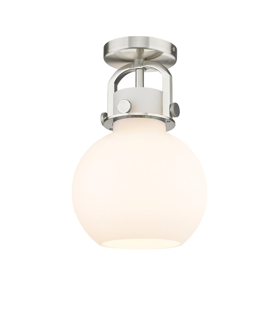 Innovations Downtown Urban 410-1F-SN-G410-8WH Ceiling Light - Satin Nickel