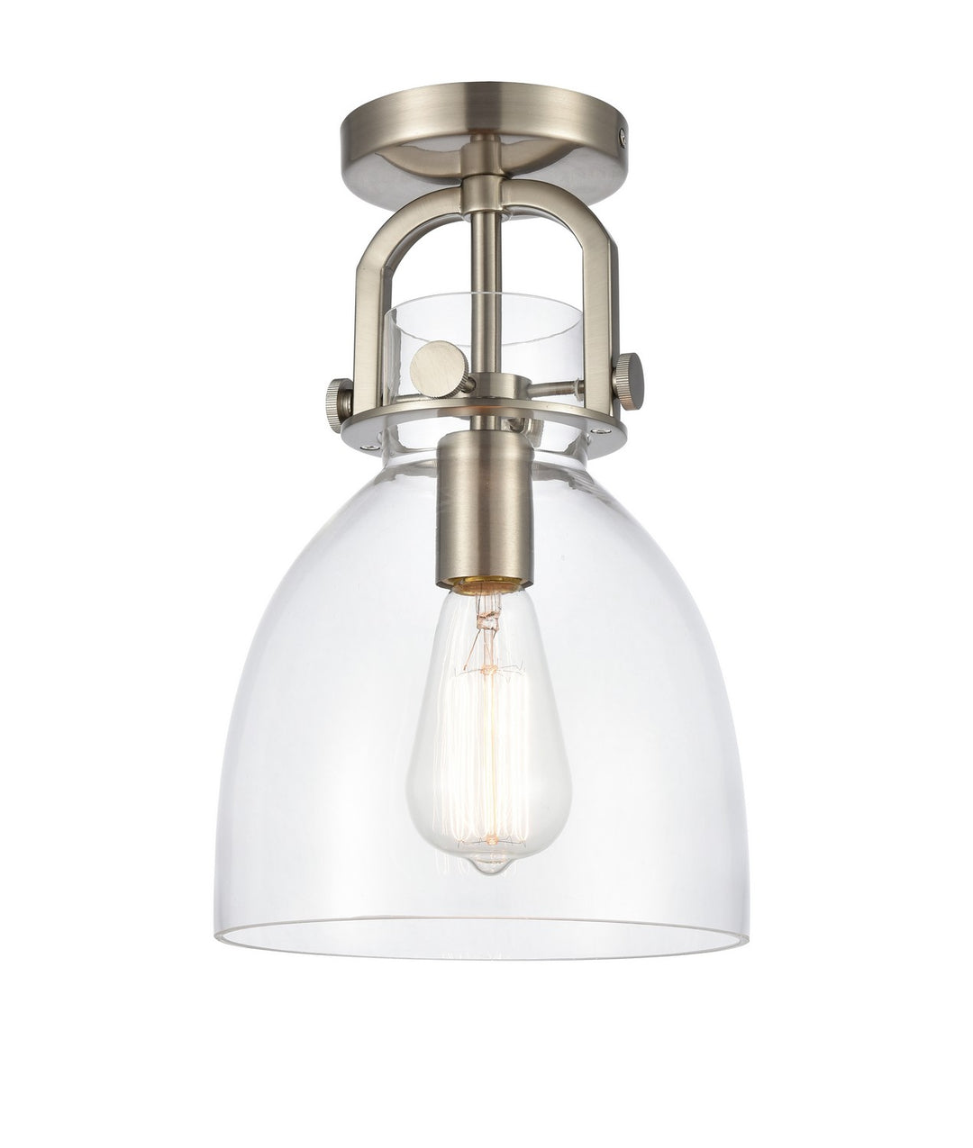 Innovations Downtown Urban 410-1F-SN-G412-8CL Ceiling Light - Satin Nickel