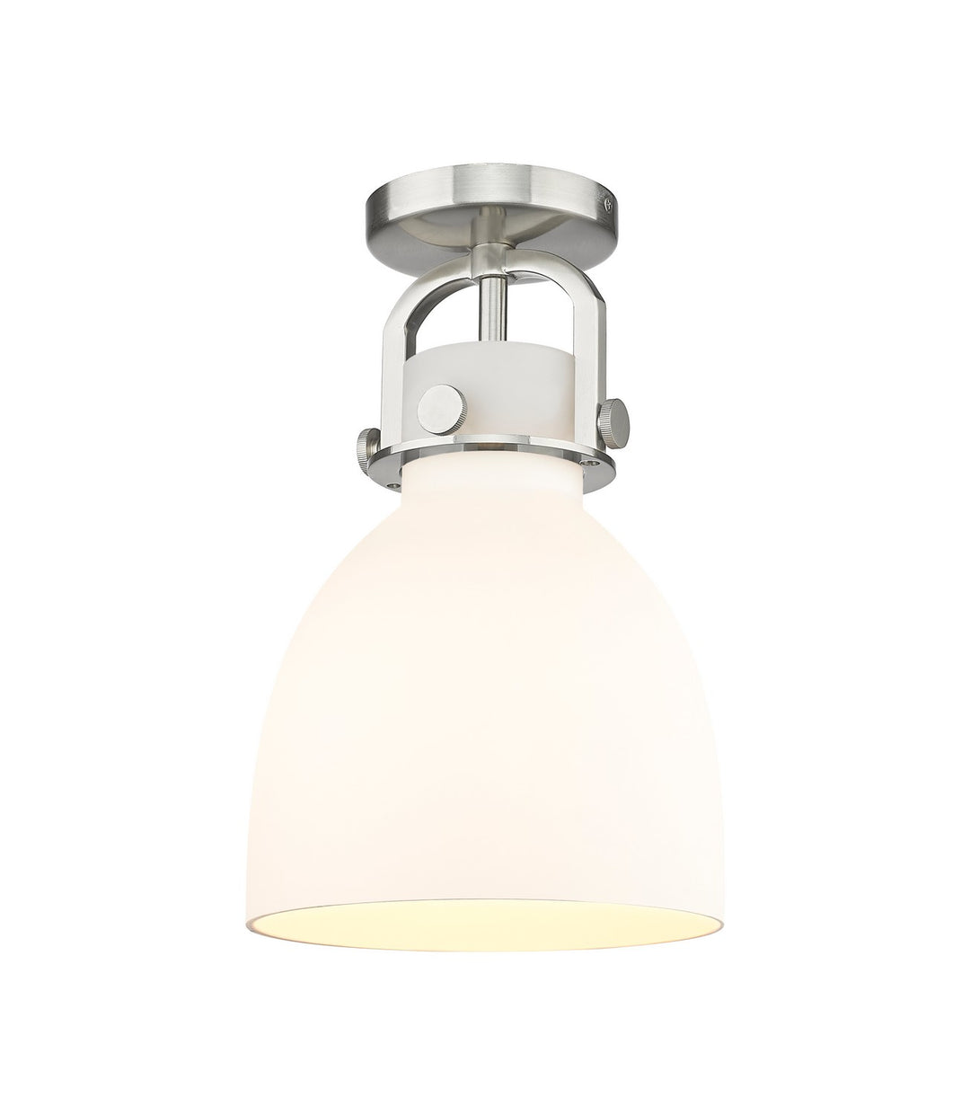 Innovations Downtown Urban 410-1F-SN-G412-8WH Ceiling Light - Satin Nickel
