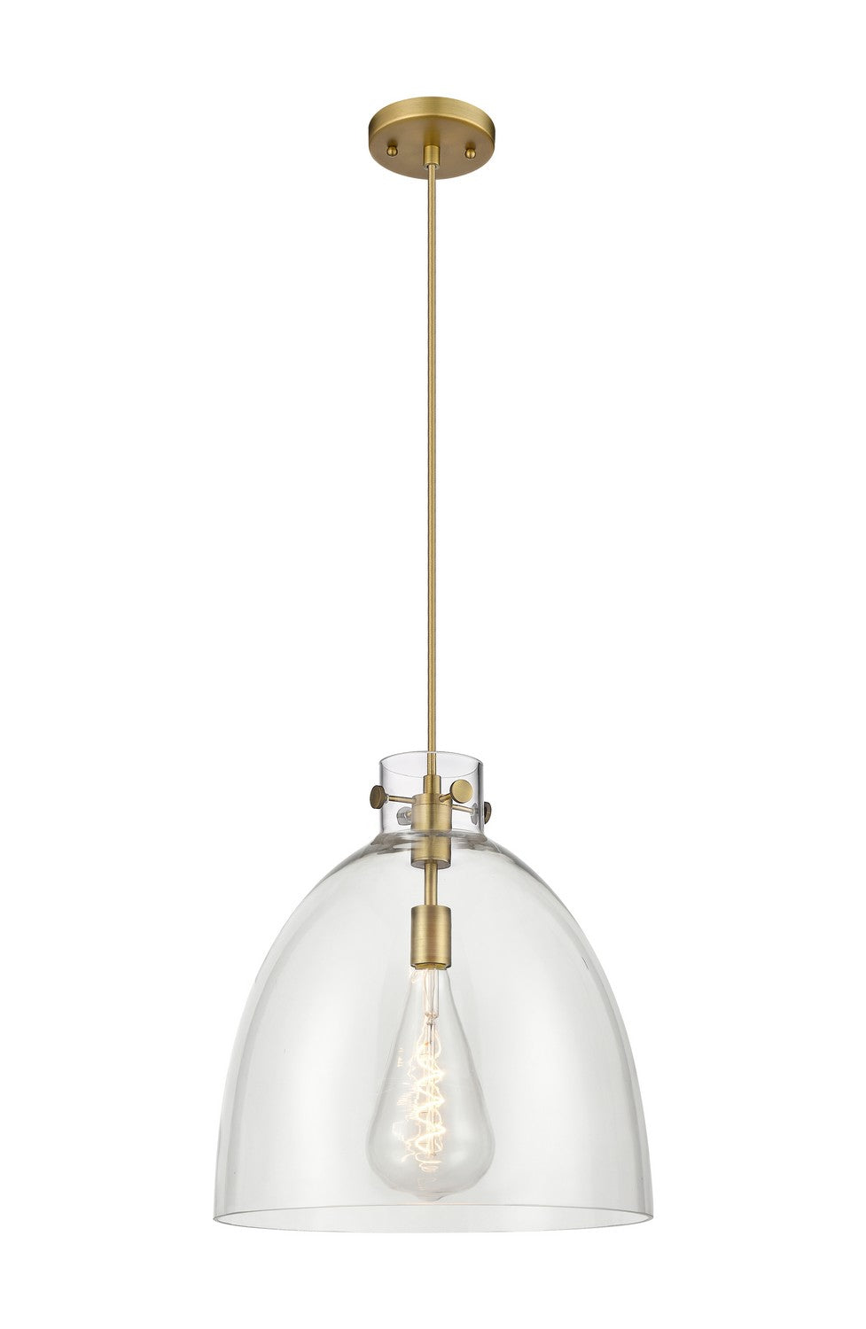 Innovations Downtown Urban 410-1PL-BB-G412-16CL Pendant Light - Brushed Brass
