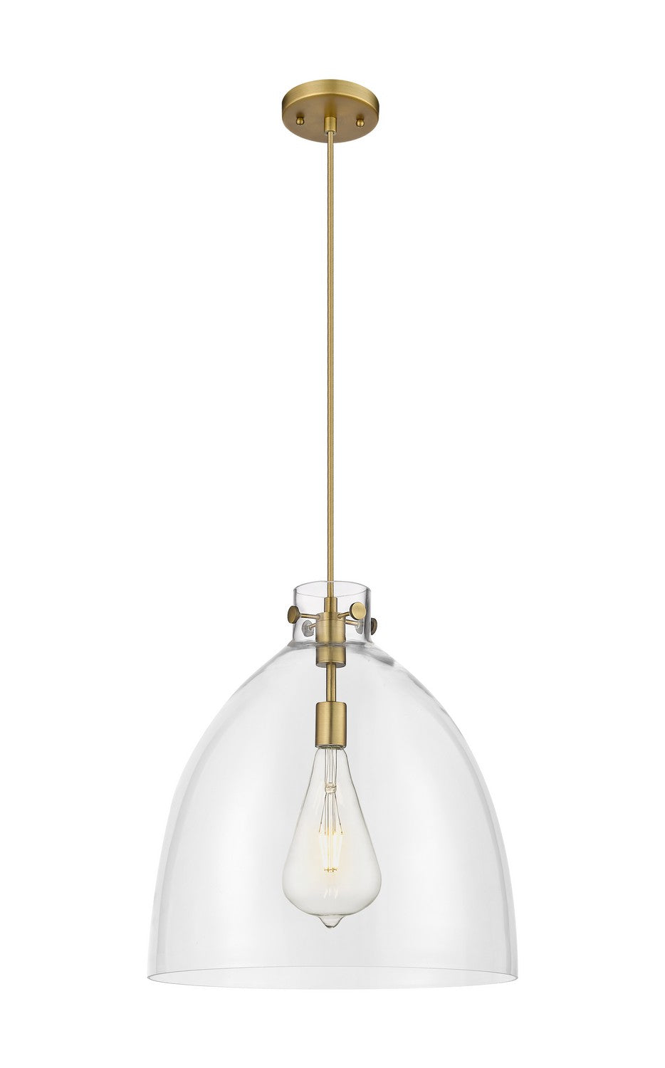 Innovations Downtown Urban 410-1PL-BB-G412-18CL Pendant Light - Brushed Brass