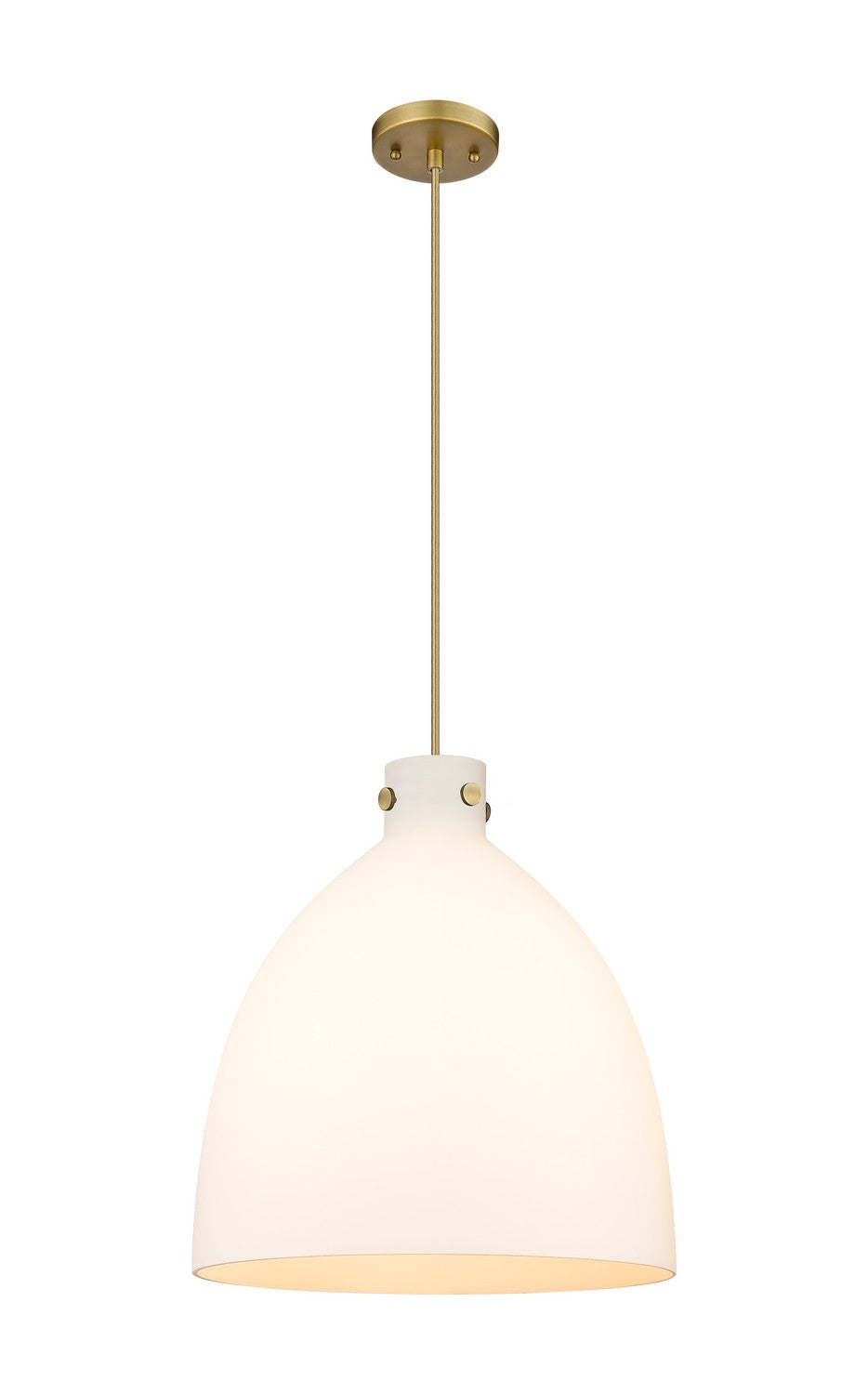 Innovations Downtown Urban 410-1PL-BB-G412-18WH Pendant Light - Brushed Brass