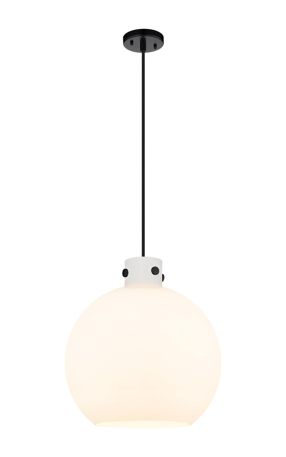 Innovations Newton 410-1PL-BK-G410-16WH Pendant Light - Matte Black