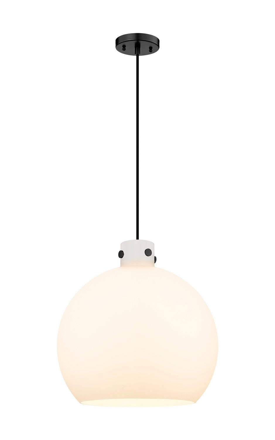 Innovations Newton 410-1PL-BK-G410-18WH Pendant Light - Matte Black