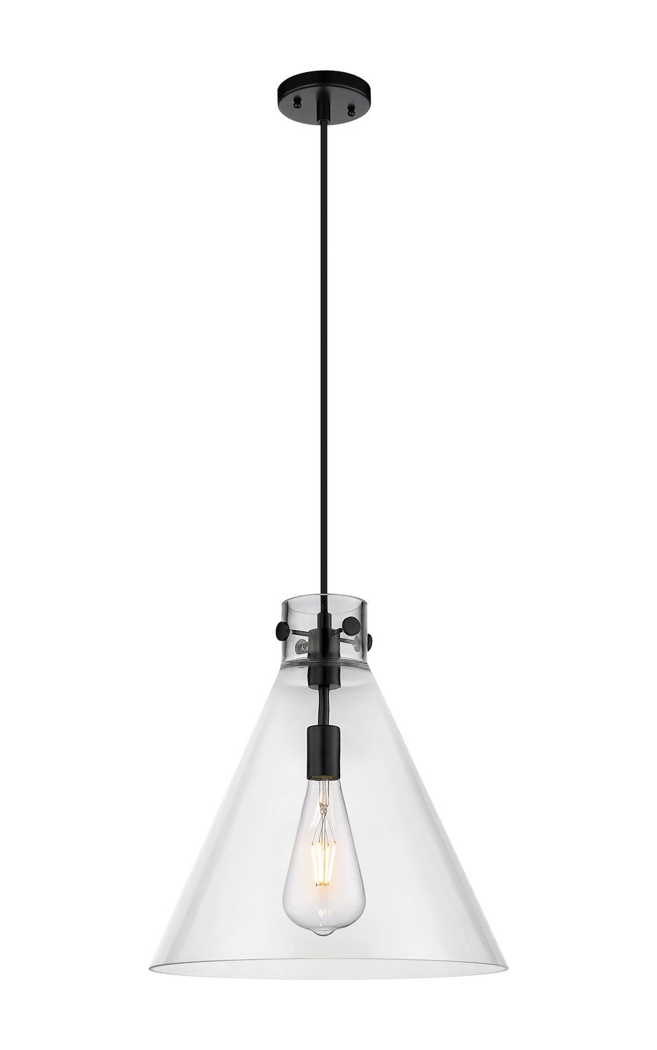 Innovations Downtown Urban 410-1PL-BK-G411-16CL Pendant Light - Matte Black