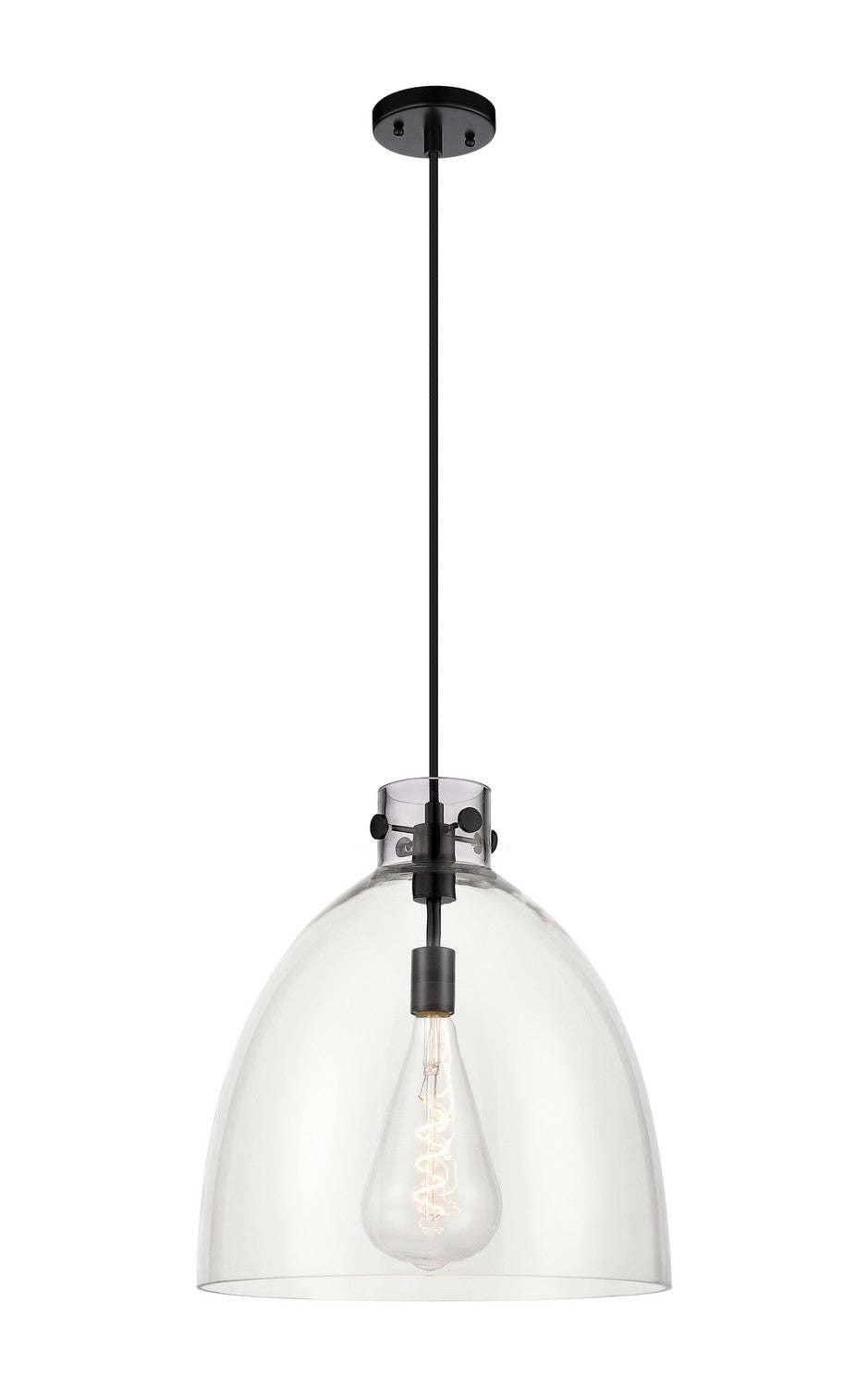 Innovations Downtown Urban 410-1PL-BK-G412-16CL Pendant Light - Matte Black