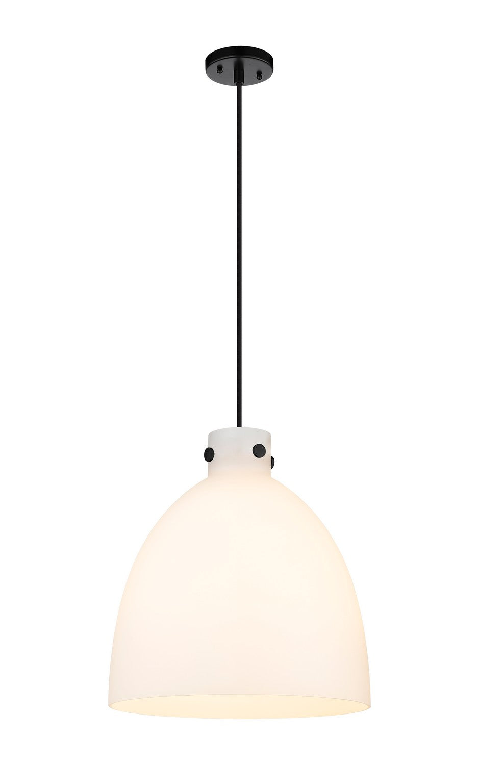 Innovations Downtown Urban 410-1PL-BK-G412-16WH Pendant Light - Matte Black