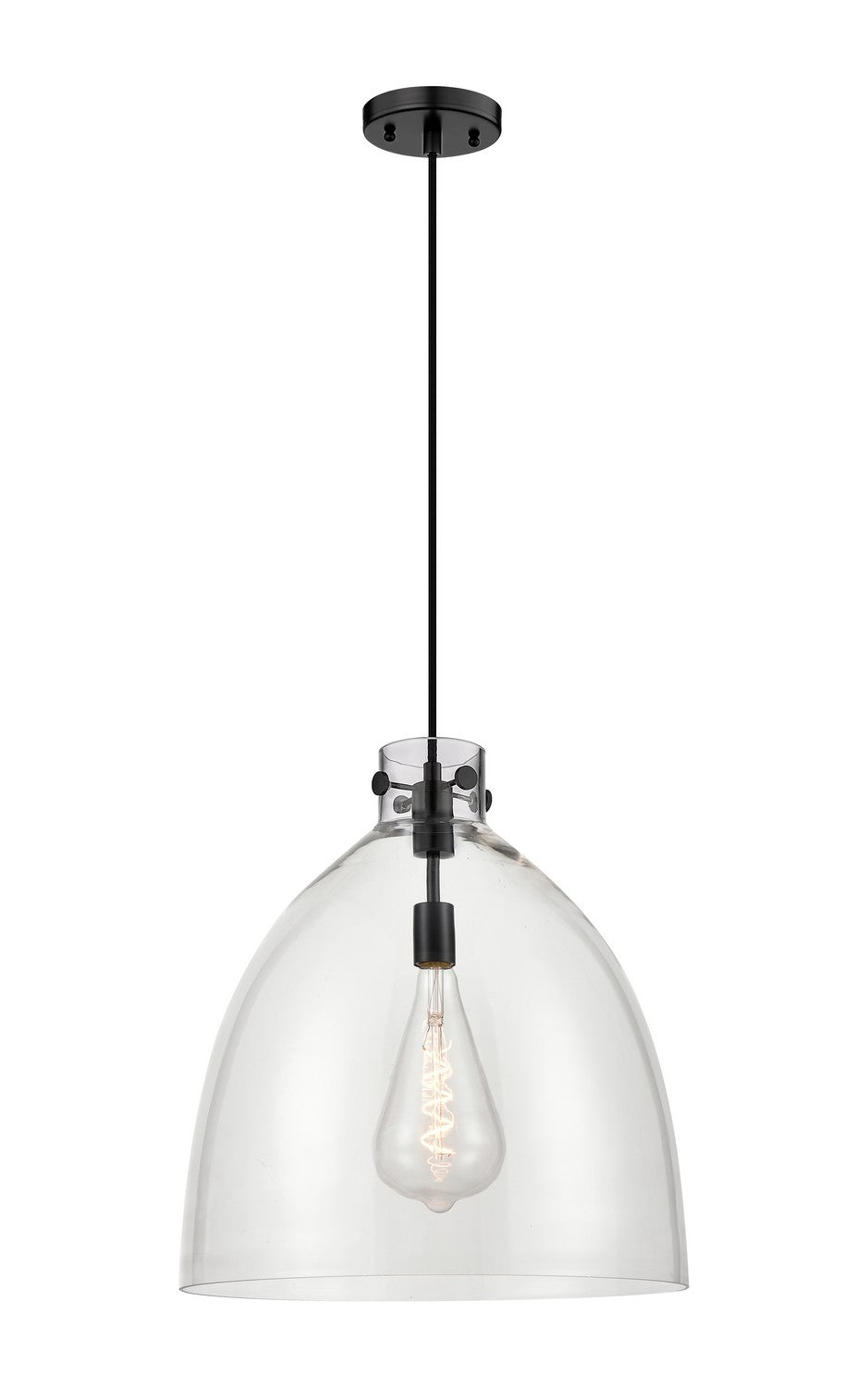 Innovations Downtown Urban 410-1PL-BK-G412-18CL Pendant Light - Matte Black