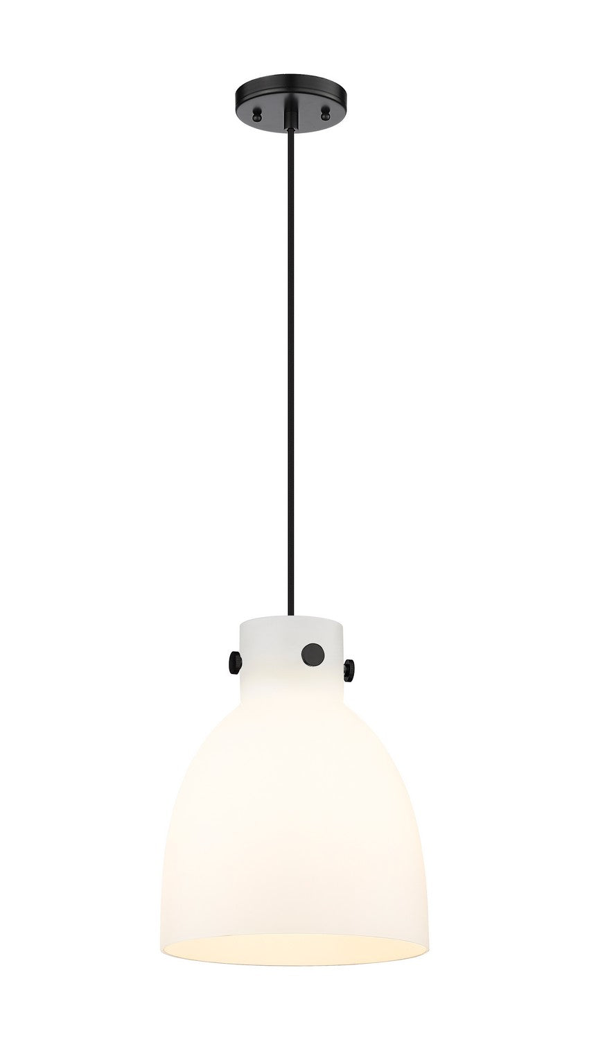 Innovations Downtown Urban 410-1PM-BK-G412-10WH Pendant Light - Matte Black