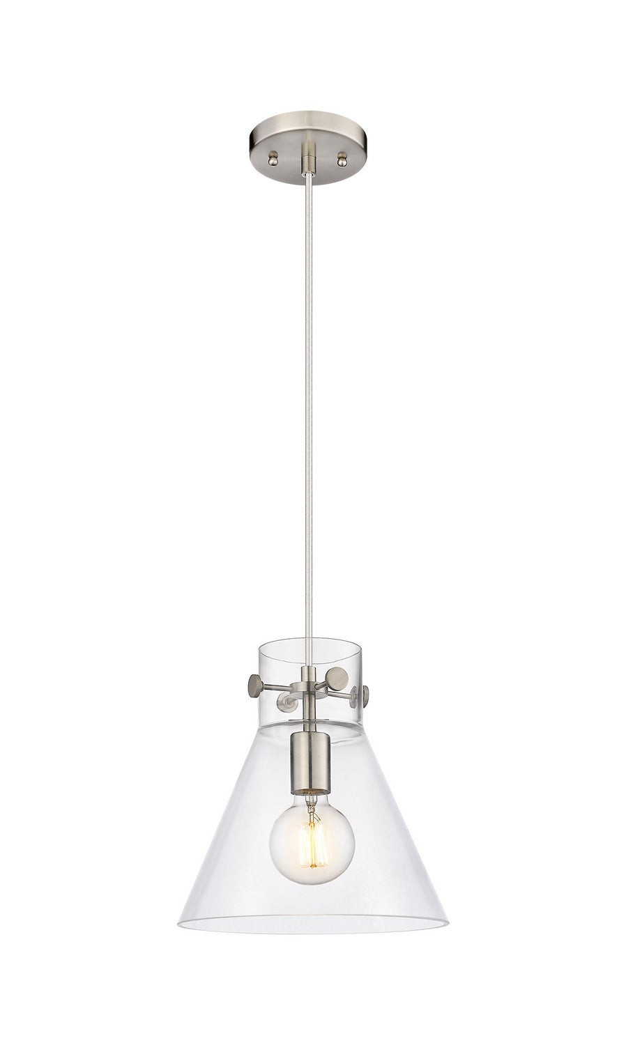 Innovations Downtown Urban 410-1PM-SN-G411-10CL Pendant Light - Satin Nickel